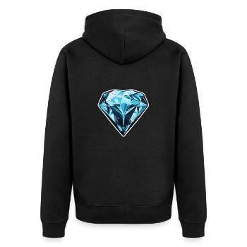 Cœur de diamant - Veste à capuche bio Premium Unisexe - noir - Dos - Nico (187cm)