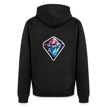 Diamant Cristal Astro - Veste à capuche bio Premium Unisexe - noir - Dos - Nico (187cm)