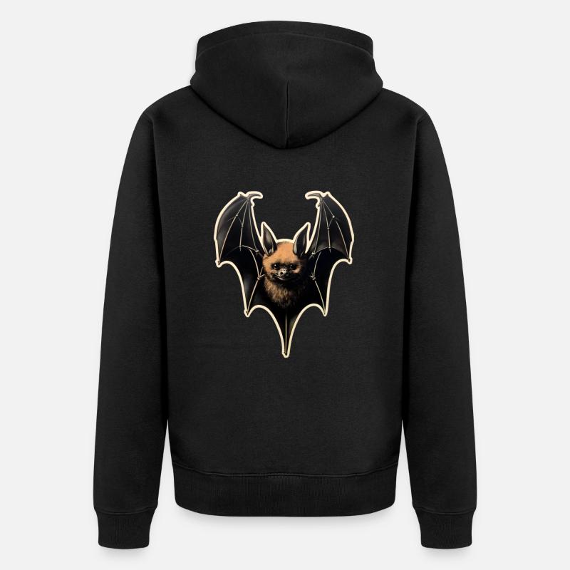 Horror Bat - Unisex Premium Organic Zip Hoodie - black