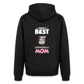 Cadeau Chinchilla Mama - Veste à capuche bio Premium Unisexe - noir - Dos - Nico (187cm)