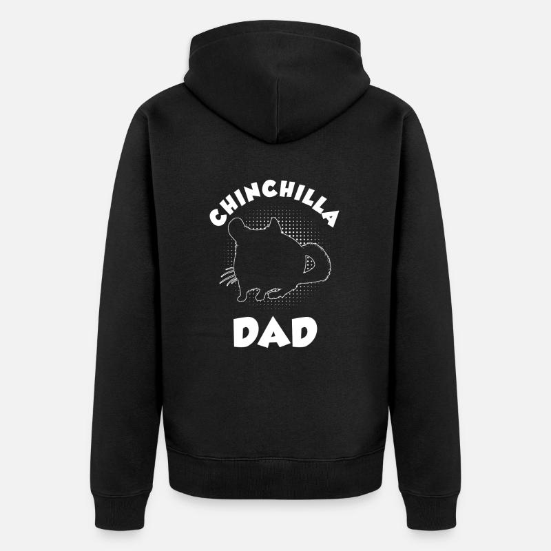 Chinchilla Daddy Cadeau - Veste à capuche bio Premium Unisexe - noir