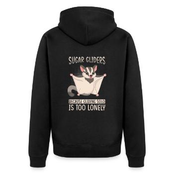 Sugar Glider Dicton - Veste à capuche bio Premium Unisexe - noir - Dos - Nico (187cm)
