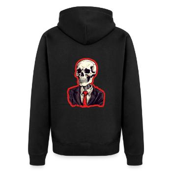 Costume d’Halloween squelette - Veste à capuche bio Premium Unisexe - noir - Dos - Nico (187cm)