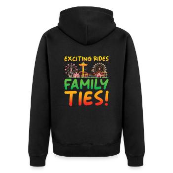 Amusement Park Folk Festival Family Outing - Unisex Premium Organic Zip Hoodie - black - Back - Nico (187cm)