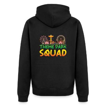 Amusement Park Folk Festival Family Outing - Unisex Premium Organic Zip Hoodie - black - Back - Nico (187cm)