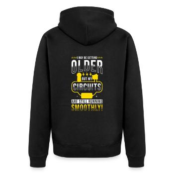 Électricien Cadeau d’anniversaire Drôle - Veste à capuche bio Premium Unisexe - noir - Dos - Nico (187cm)