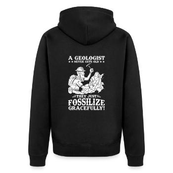 Géologue Géologie Cadeau d’anniversaire - Veste à capuche bio Premium Unisexe - noir - Dos - Nico (187cm)