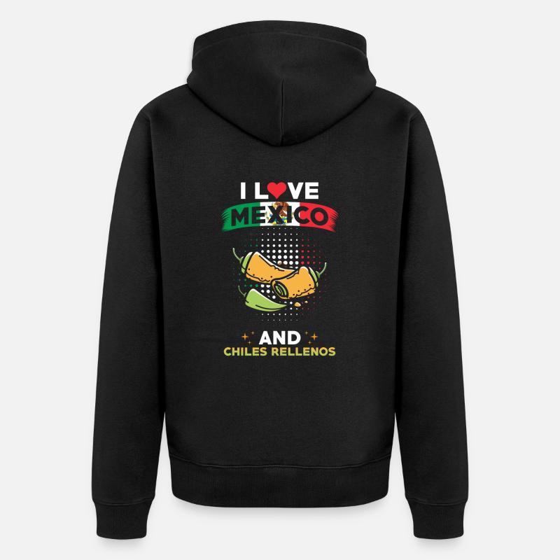 Chiles Rellenos Mexique Mexique - Veste à capuche bio Premium Unisexe - noir