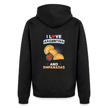 Empanadas Argentine Cuisine argentine - Veste à capuche bio Premium Unisexe - noir - Dos - Nico (187cm)