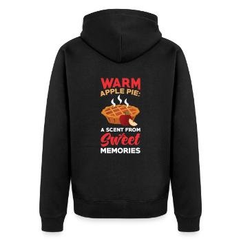 Gâteau chaud à la tarte aux pommes - Veste à capuche bio Premium Unisexe - noir - Dos - Nico (187cm)