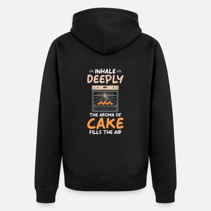 Cakes, baking, baking, bakery - Unisex Premium Organic Zip Hoodie - black