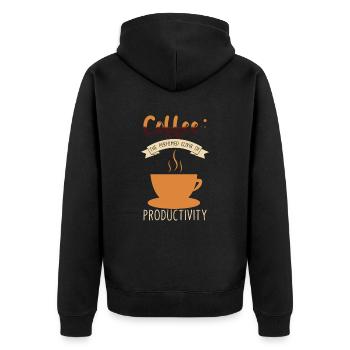 Café Caféine Parfum de café du matin - Veste à capuche bio Premium Unisexe - noir - Dos - Nico (187cm)