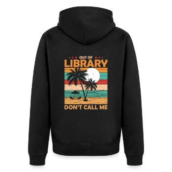 Librarian Librarian Pension Gift - Unisex Premium Organic Zip Hoodie - black - Back - Nico (187cm)