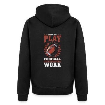 Né pour jouer au football - Veste à capuche bio Premium Unisexe - noir - Dos - Nico (187cm)
