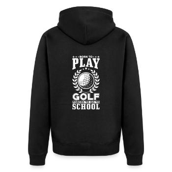 Né pour jouer au golf - Veste à capuche bio Premium Unisexe - noir - Dos - Nico (187cm)