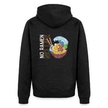 No Ramen No Life, Funny Japanese Noodles - Veste à capuche bio Premium Unisexe - noir - Dos - Nico (187cm)