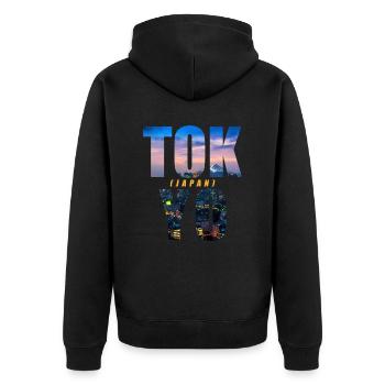 Tokyo Japon Souvenir - Veste à capuche bio Premium Unisexe - noir - Dos - Nico (187cm)