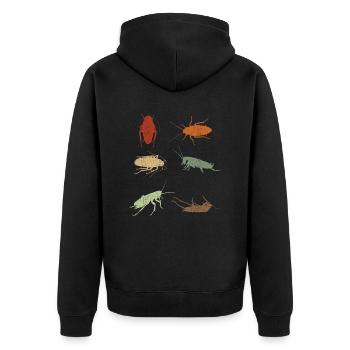 Cafard TIE DYE Vintage Cafards - Veste à capuche bio Premium Unisexe - noir - Dos - Nico (187cm)