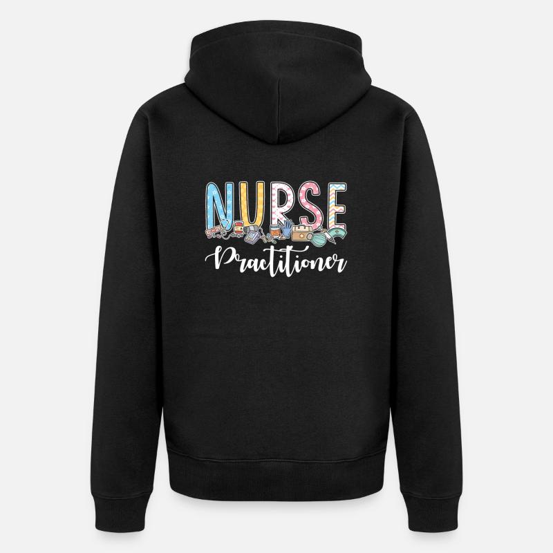 Infirmière praticienne - Veste à capuche bio Premium Unisexe - noir