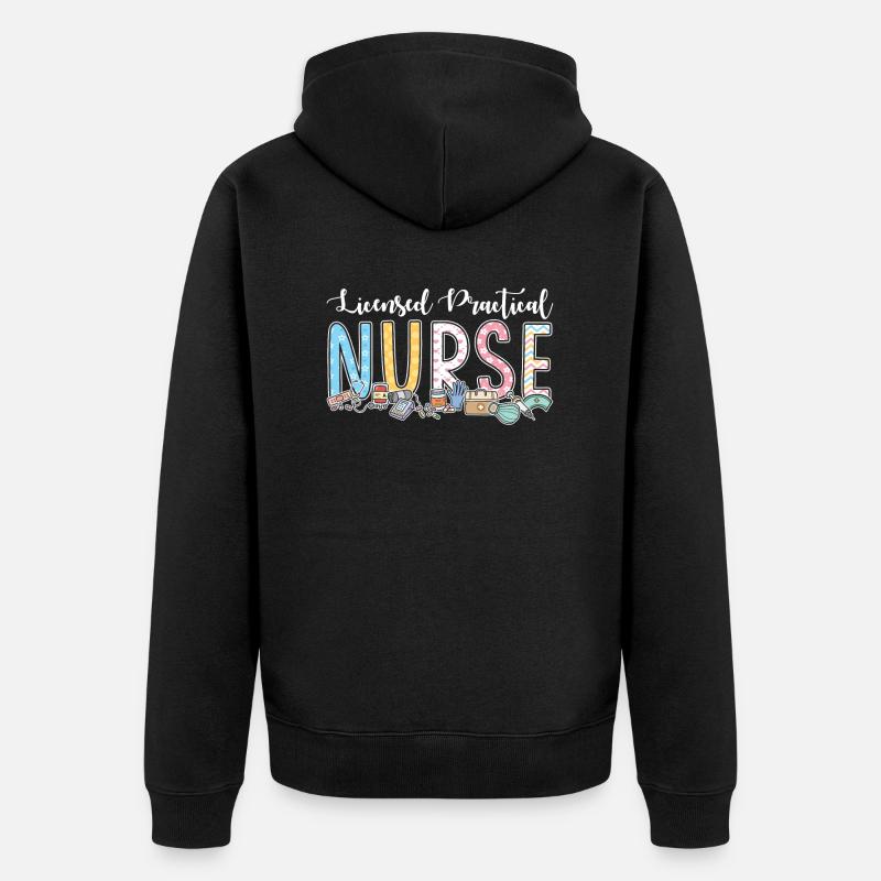 Infirmière auxiliaire autorisée - Veste à capuche bio Premium Unisexe - noir