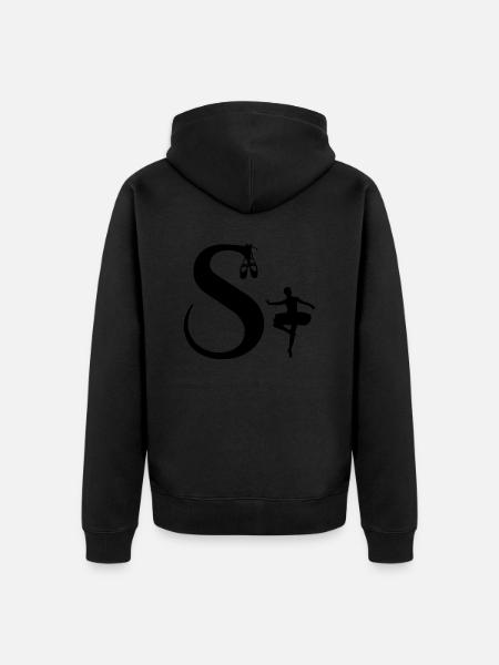 Ballerina-Brief - Unisex Premium Bio Zip Hoodie - Schwarz