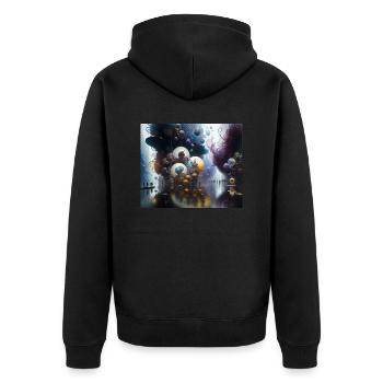 Journey in Actarus #2 - Unisex Premium Organic Zip Hoodie - black - Back - Nico (187cm)