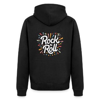 Rock n Roll - Veste à capuche bio Premium Unisexe - noir - Dos - Nico (187cm)