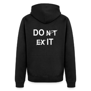 Do it and not don´t exit - Unisex Premium Bio Zip Hoodie - Schwarz - Hinten - Nico (187cm)