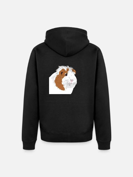 Guinea pig - Unisex Premium Organic Zip Hoodie - black
