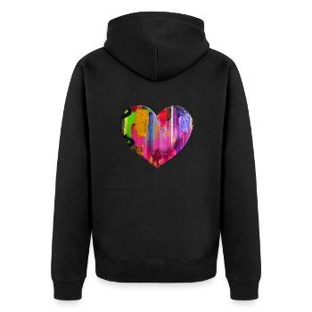 BEN HeartForm - Veste à capuche bio Premium Unisexe - noir - Dos - Nico (187cm)