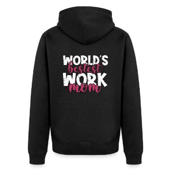 La meilleure maman de travail au monde, la meilleure maman de tous les temps - Veste à capuche bio Premium Unisexe - noir - Dos - Nico (187cm)