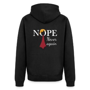 Non. Plus jamais - Veste à capuche bio Premium Unisexe - noir - Dos - Nico (187cm)