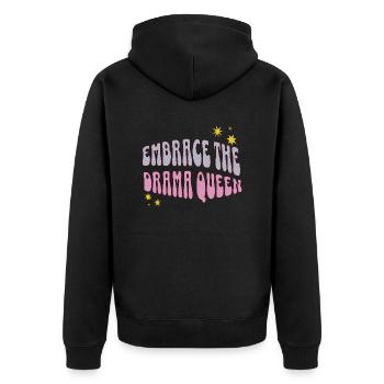 Movies Films TV Retro Vintage Cinema Stage Acting - Unisex Premium Bio Zip Hoodie - Schwarz - Hinten - Nico (187cm)