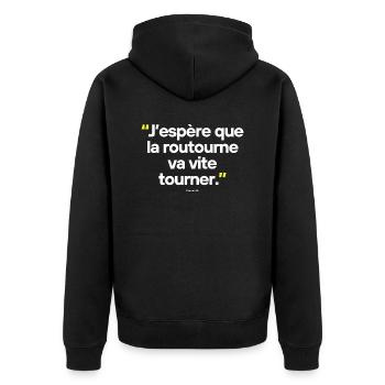 Citation célèbre footballeur - Veste à capuche bio Premium Unisexe - noir - Dos - Nico (187cm)