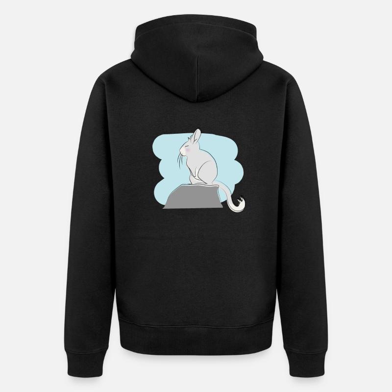 Design illustré avec Viscacha - Veste à capuche bio Premium Unisexe - noir