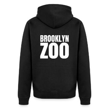 Brooklyn zoo! New York - Veste à capuche bio Premium Unisexe - noir - Dos - Nico (187cm)