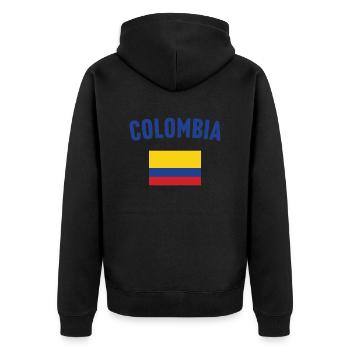 Drapeau de la Colombie - Veste à capuche bio Premium Unisexe - noir - Dos - Nico (187cm)