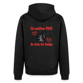 ELU MEILLEUR PROF DE TOUS LES TEMPS - Veste à capuche bio Premium Unisexe - noir - Dos - Nico (187cm)