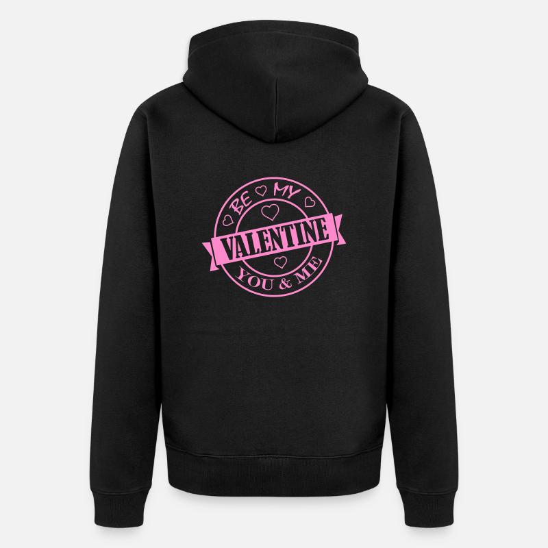 Saint-Valentin 001 - Veste à capuche bio Premium Unisexe - noir