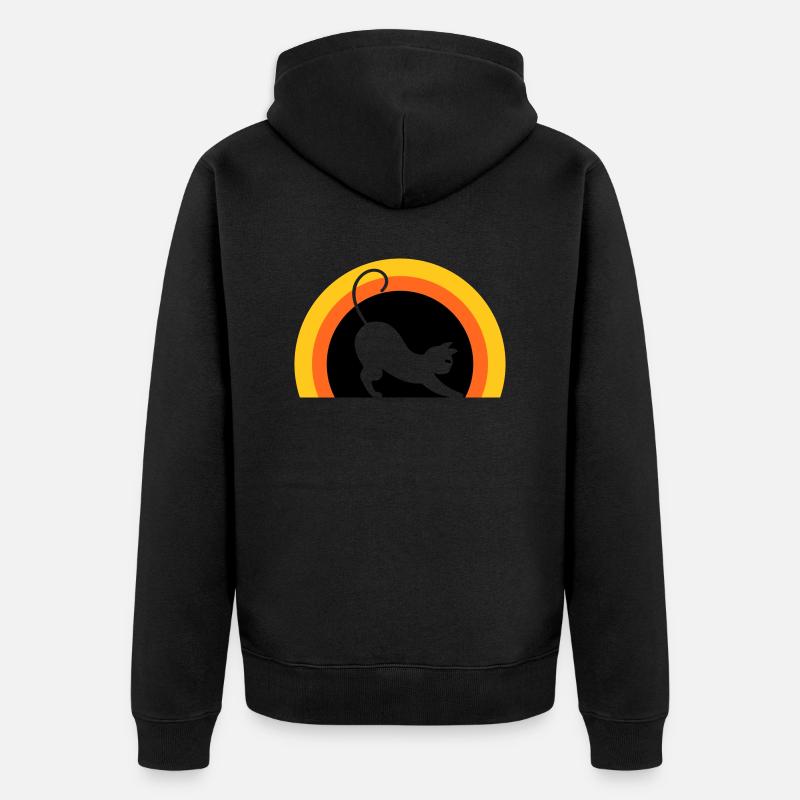 Katze > Vectorgraphic ! Cat - Unisex Premium Bio Zip Hoodie - Schwarz