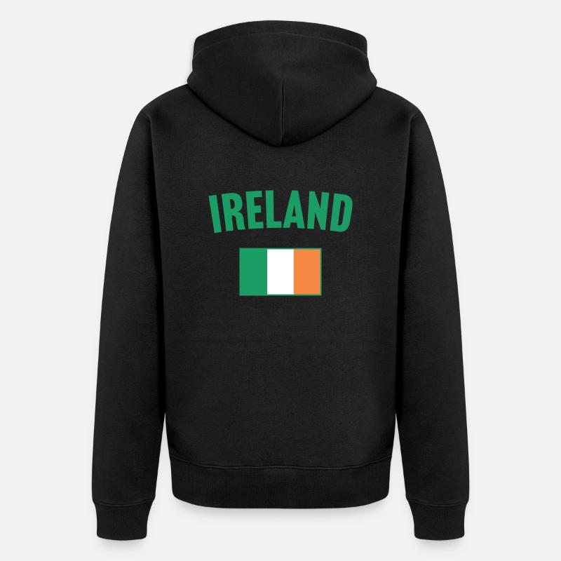 Drapeau de l’Irlande - Veste à capuche bio Premium Unisexe - noir