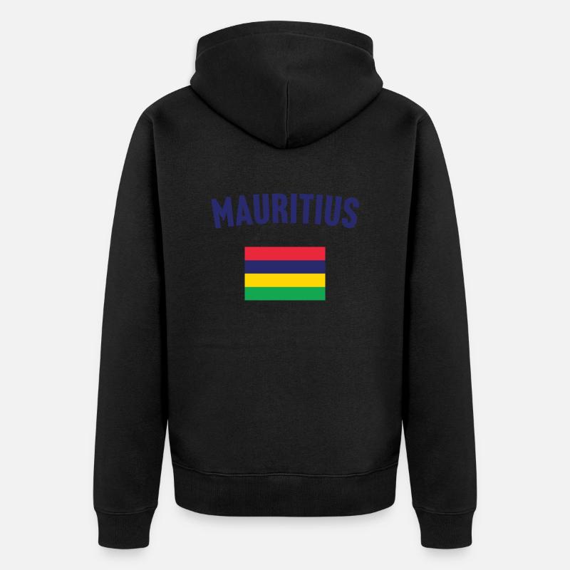 Drapeau de l’île Maurice - Veste à capuche bio Premium Unisexe - noir