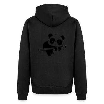 Panda Ours 001 - Veste à capuche bio Premium Unisexe - noir - Dos - Nico (187cm)