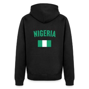 Drapeau du Nigeria - Veste à capuche bio Premium Unisexe - noir - Dos - Nico (187cm)