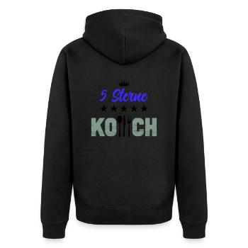 Chef 5 étoiles - Veste à capuche bio Premium Unisexe - noir - Dos - Nico (187cm)