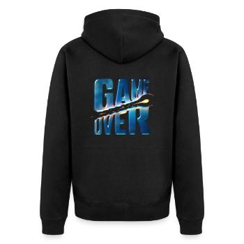 GAME OVER GEL - Veste à capuche bio Premium Unisexe - noir - Dos - Nico (187cm)