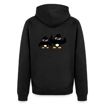 2 Penguins Bodybuilder Lunettes de soleil Casque Équipe - Veste à capuche bio Premium Unisexe - noir - Dos - Nico (187cm)