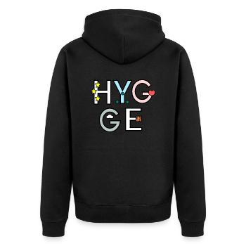 HYGGE2 - Veste à capuche bio Premium Unisexe - noir - Dos - Nico (187cm)