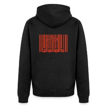 Vintage 2005 Born In 2005 20 Year Old Bar Code Anniversai - Unisex Premium Organic Zip Hoodie - black - Back - Nico (187cm)