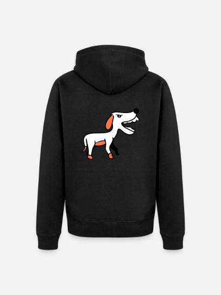Dog, Furious, Biting, , Aggressive, Attack - Unisex Premium Organic Zip Hoodie - black